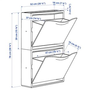 Skrinka na topánky/botník Ikea Trones - 5