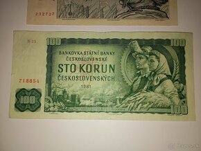 VZÁCNĚJŠÍ BANKOVKY 25 A 100 KČS, 1961, NEPERFOROVANÉ - 5