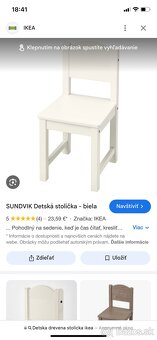 Ikea drevená detská stolička - 5