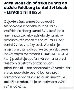 Predám pánsky kabát Jack wolfskin 3v1 - 5