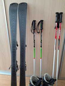 Detské lyže Rossignol 120 cm , lyžiarky Nordica GPx , palice - 5