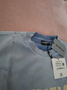 BALENCIAGA pánske tričko modré - 5