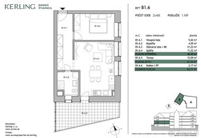 KERLING-NOVOSTAVBA 2 izb. bytu s terasou Banskej Štiavnici - 5
