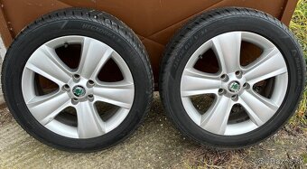 ALU DISKY SKODA DOLOMITE 5x112 R17 + LETNE PNEU MATADOR - 5