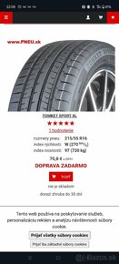 Zimne pneumatiky 215 / 55 R 16 Skoro nove - 5