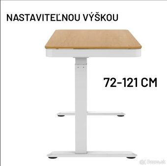 Elektricky výškovo-nastaviteľný stôl s USB 2x - 5