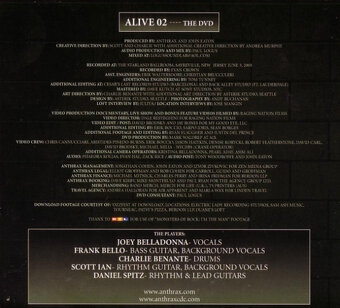 cd+dvd Anthrax - Alive 2 (2005) Special Edition - digipack - 5