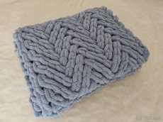 Pletená detská deka sivá - 5