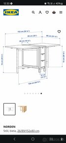 Rozkladací stôl Norden IKEA - 5