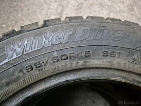 195/60 r15 zimné 2 ks CORDIANT dezén 8 mm DOT2020 - 5