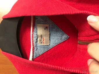 TOMMY HILFIGER originál Red pánska mikinka XL - 5