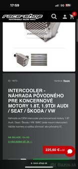 Športovy intercooler Golf 4,octavia 1 - 5