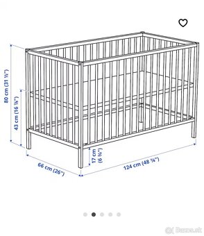 Ikea Sniglar postieľka + matrac + prebaľovací pult - 5