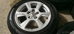 Predám alu. disky Audi 5x112 R16 + Letné pneu 225/55 R16 - 5