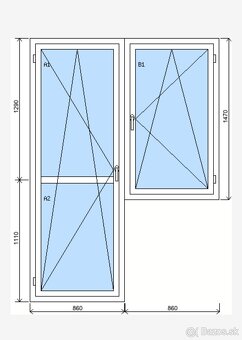 Predám použitú balkónové dvere a okná - 5