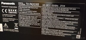 PANASONIC TX-P42G30E 1920 x 1080 (Full HD) - 5