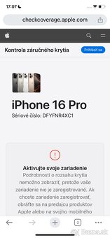 iPhone 16 Pro 256 gb Black Titanium - nerozbalený , zaruka - 5