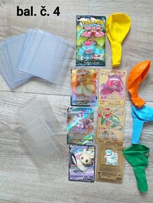 Balíček Pokémon kartičky, mince, odznaky - 5