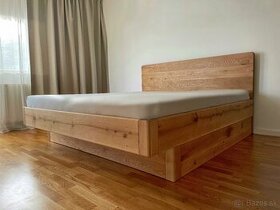 Masívna dubová posteľ s úložným priestorom - 5