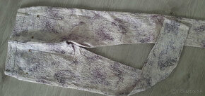 Bielo-modré elastické vyšívané nohavice v.L/XL - 5