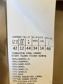 VLNENÝ CAMEL KABÁT zn. MAX MARA č.42 - 5