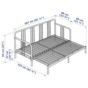 REZERVOVANÉ  Postel / gauč Ikea Fyresdal - rám - 5