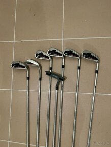 Pánsky golfový set Wilson + Axglo Trilite vozík čierny/červe - 5