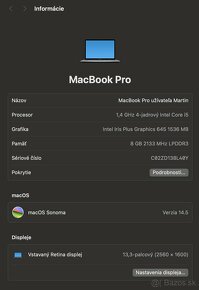 PREDÁM MacBook Pro 13" 2019,i5,8GB RAM,128GB SSD, space grey - 5