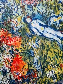 MARC CHAGALL – Nu Au Boquet (bez rámu) Litografická tlač - 5