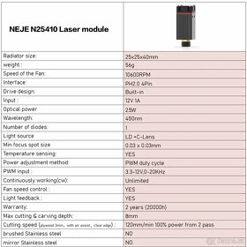 Laserový gravírovací stroj 52X52CM 2500mW - 5