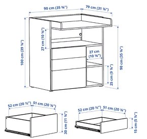 Prebaľovací stôl IKEA Smastad s prebaľovacou podložkou - 5