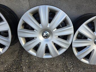 Vw plechové disky 5x112 r16 +  org. VW Puklice r16 - 5