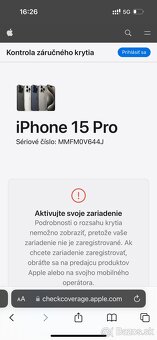 iPhone 15 Pro 128 gb Blue Titanium - nerozbalený, záruka - 5