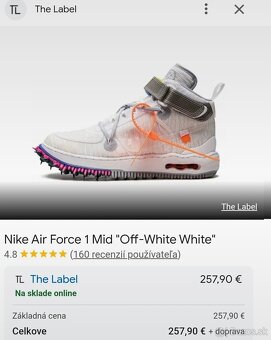 Nike air force one off white 37 - 5