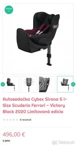 Cybex autosedacka Ferrari vrátane otočnej základne - 5