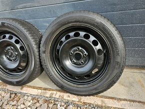 Plechové disky R16 5x112+Zimné Pneu Hankook 205/55 R16 - 5