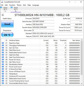 2,5" HDD 1000GB - 5