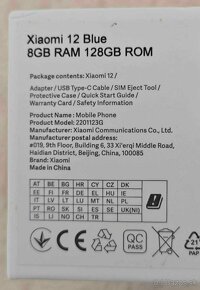 Xiaomi 12 128/8 GB Blue - 5