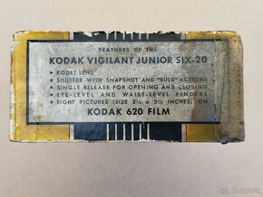 Starý fotoparát KODAK VIGILANT s pův.krabičkou + letáky - 5