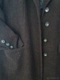 Dámsky čokoládovohnedý vlnený kabát - 5