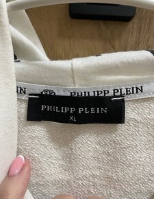 Phillip Plein biela mikina s kapucňou - 5