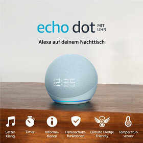 Amazon Alexa Echo dot 5. generacia aj s hodinami - 5