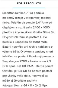 Mobilný telefón Realme 7 PRO, všetky info na fotkách - 5