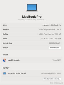 Macbook PRO 13, 2020, 16GB, 500GB, čtyřjádro, záruka - 5