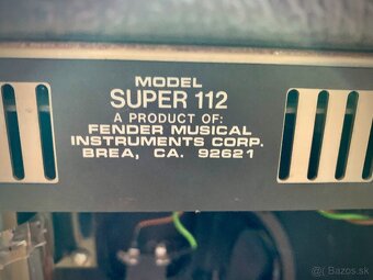 Fender Super 112 Red Knobs " Vintage USA Amplifier " - 5