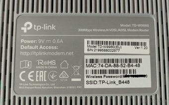 TP LINK WIFI - MODEM / ROUTER TD-W9960 - 5