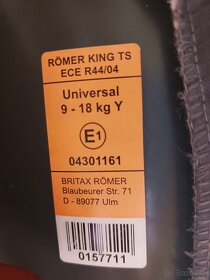Autosedacka 9-18kg Britax Romer King - 5