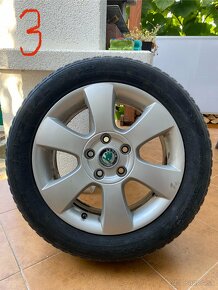 Alu disky 5x112 orig.škoda,pneu 205/55r16 - 5