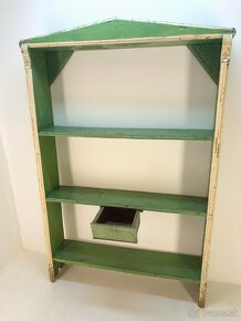 Stará drevená knižnica - polica na knihy - wooden libary - 5