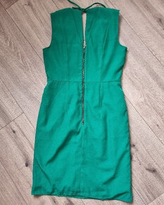 púzdrové šaty  v spring zelenej HM veľ. 40 - 5